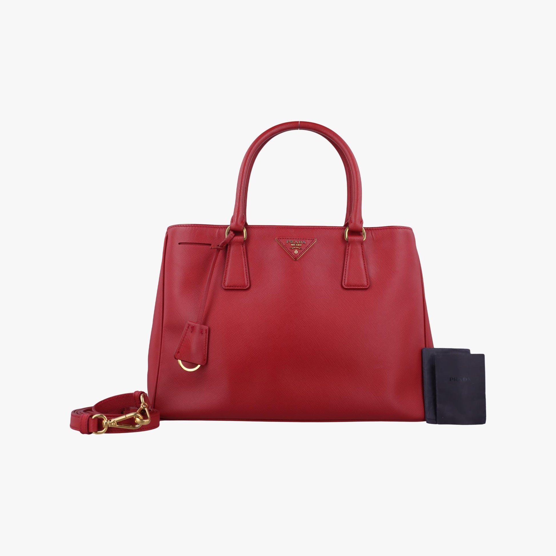 プラダ Prada ショルダーバッグ レディース ガレリア レッド サフィアーノレザー BN2274 58/Q 173