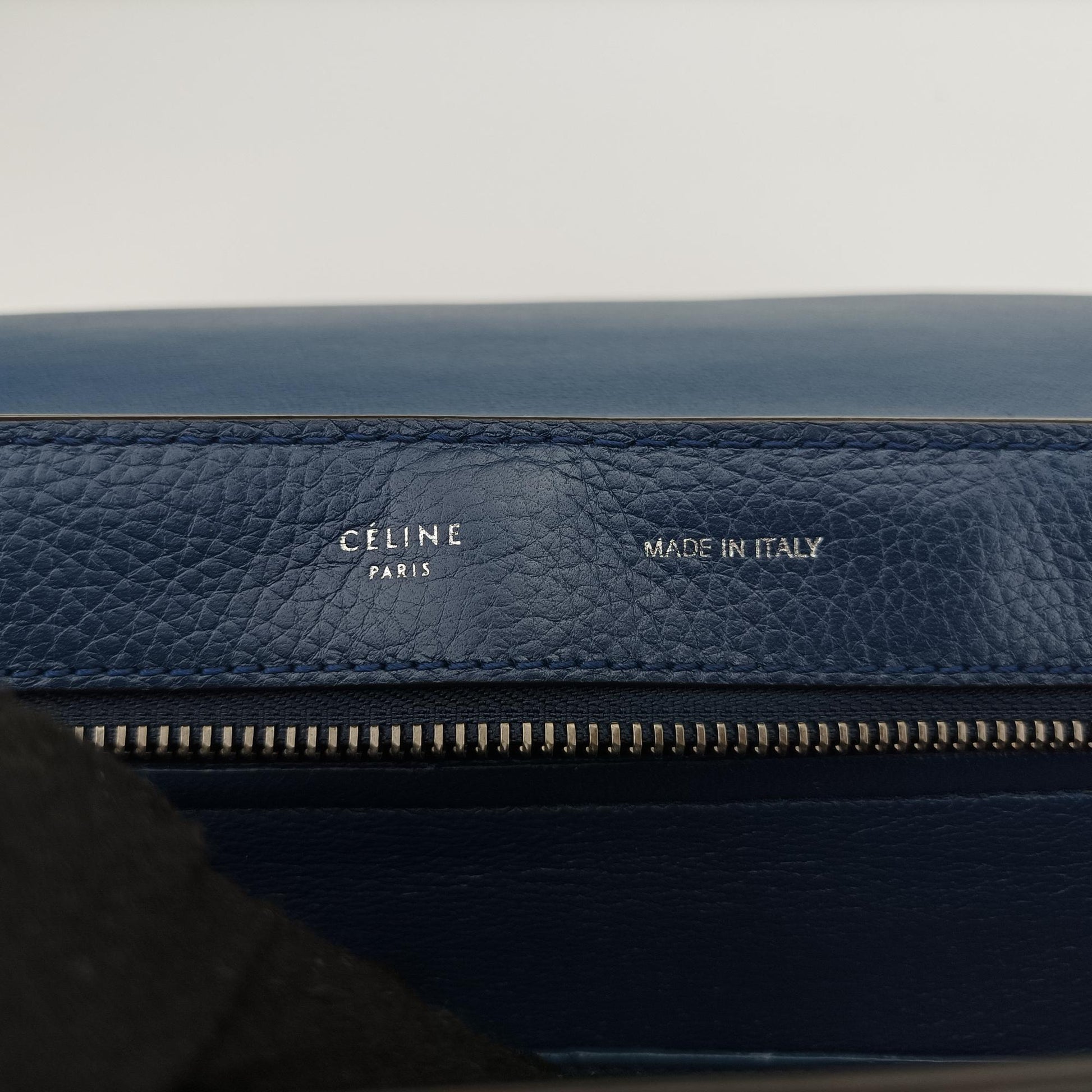 セリーヌ Celine ショルダーバッグ レディース トラペーズミディアム ブルー レザー×スエード F-VP-0133 F-CU-0133