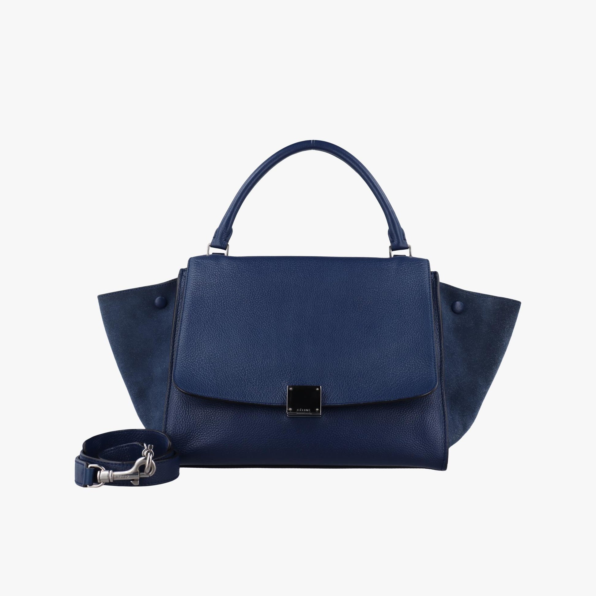 セリーヌ Celine ショルダーバッグ レディース トラペーズミディアム ブルー レザー×スエード F-VP-0133 F-CU-0133