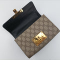 グッチ Gucci ショルダーバッグ レディース パドロック ベージュ x ブラック PVCコーティングキャンバス×レザー 409487 B019224146