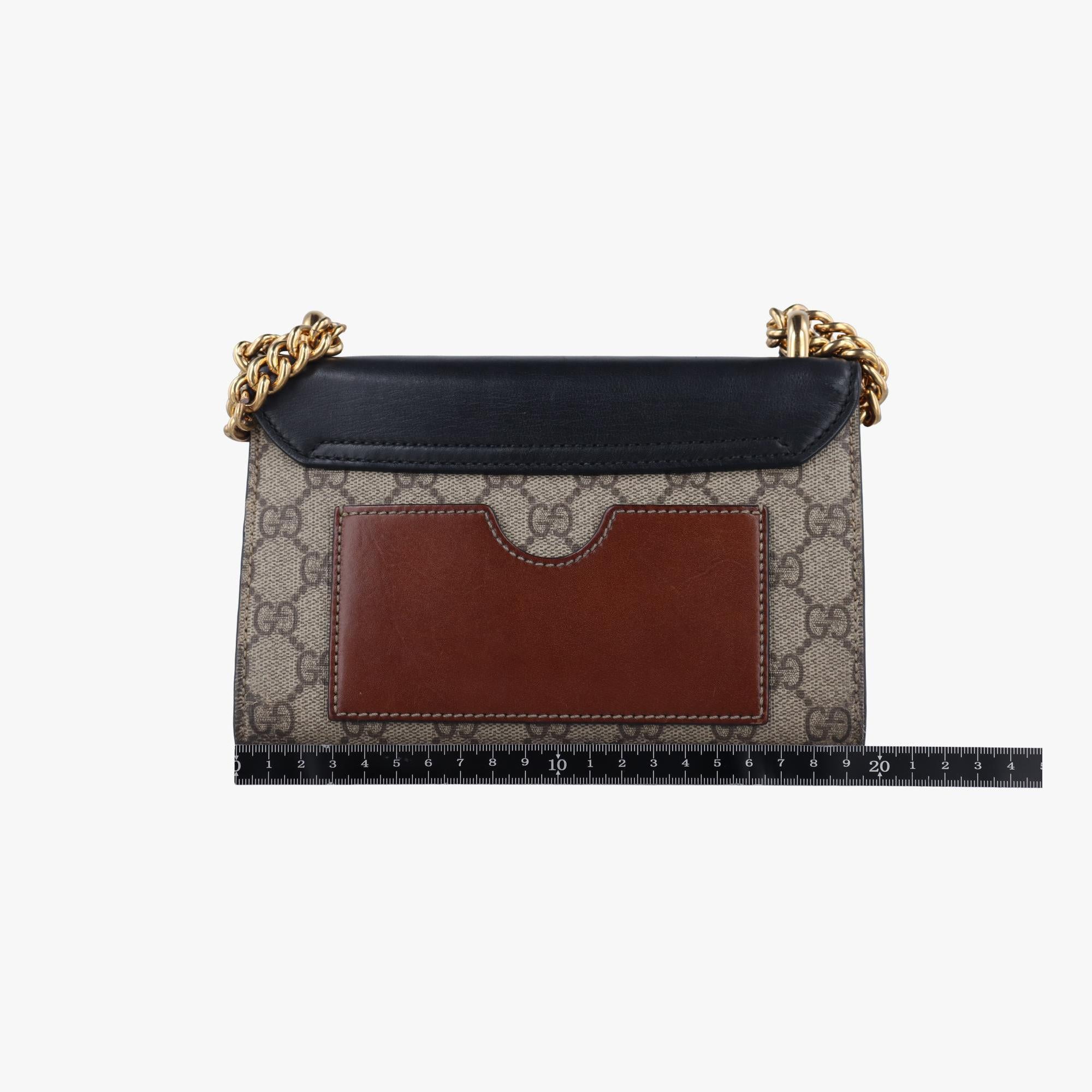 グッチ Gucci ショルダーバッグ レディース パドロック ベージュ x ブラック PVCコーティングキャンバス×レザー 409487 B019224146