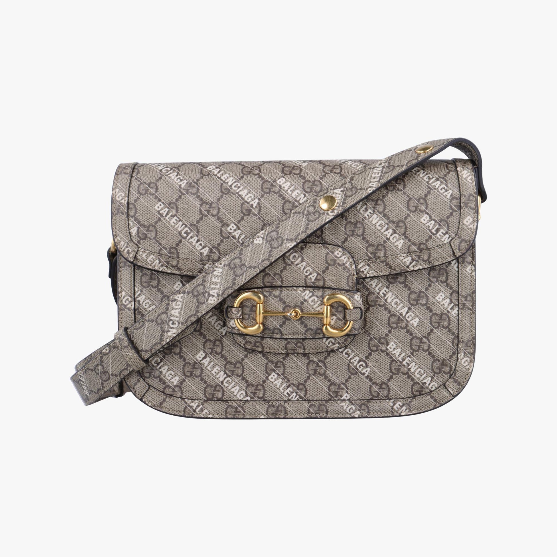 グッチ Gucci ショルダーバッグ レディース ザハッカープロジェクト　ホースビット 1955 ベージュ PVCコーティングキャンバス 602204 525040