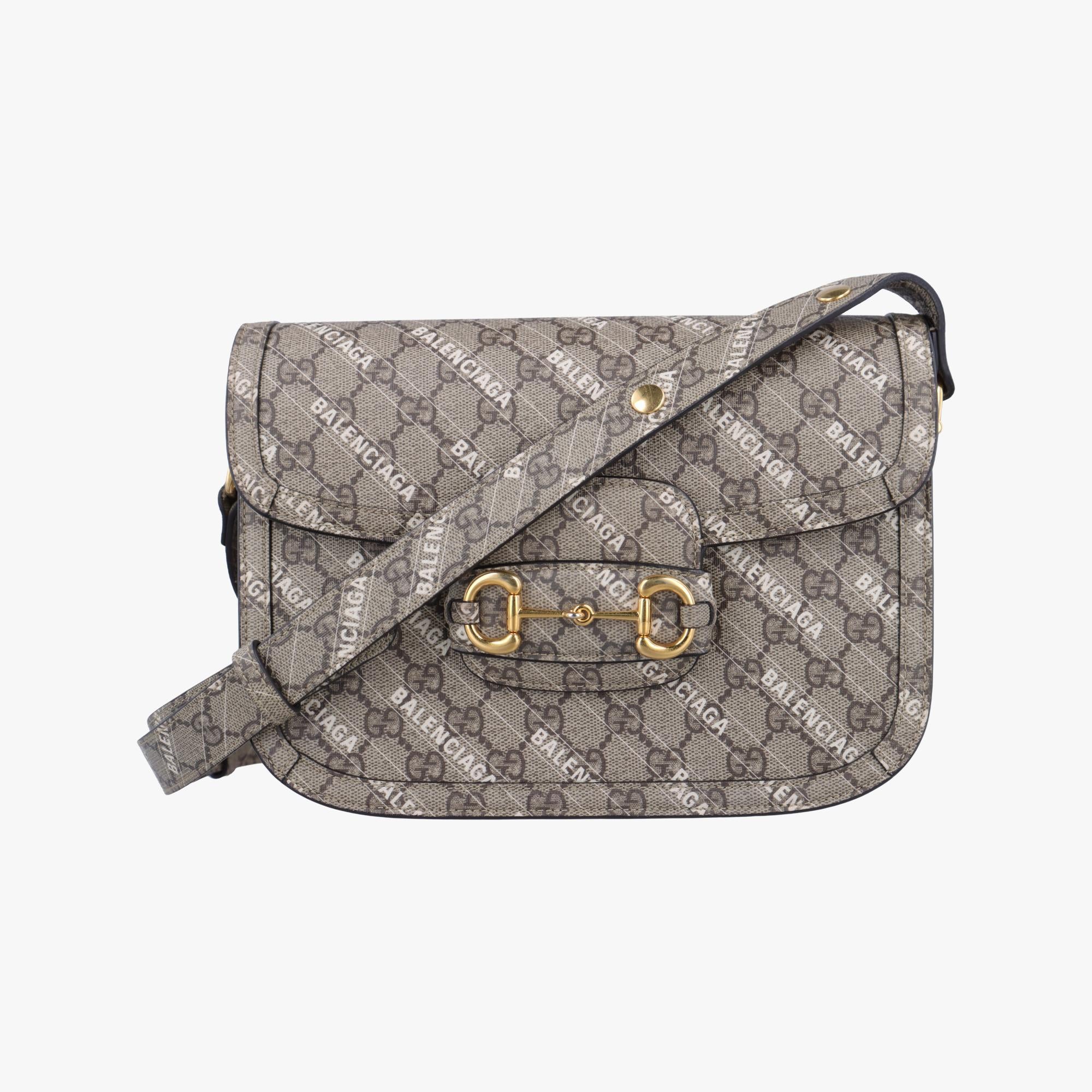 グッチ Gucci ショルダーバッグ レディース ザハッカープロジェクト　ホースビット 1955 ベージュ PVCコーティングキャンバス 602204 525040