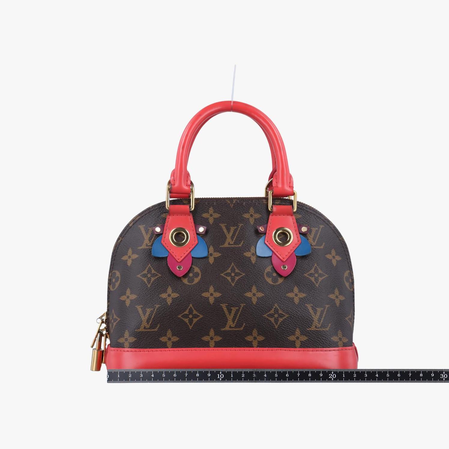 ルイヴィトン Louis Vuitton ショルダーバッグ レディース アルマBB　モノグラムトーテム フラミンゴ モノグラム/ブラウン系×レッド モノグラムキャンバス×カーフレザー M41659 SN4115