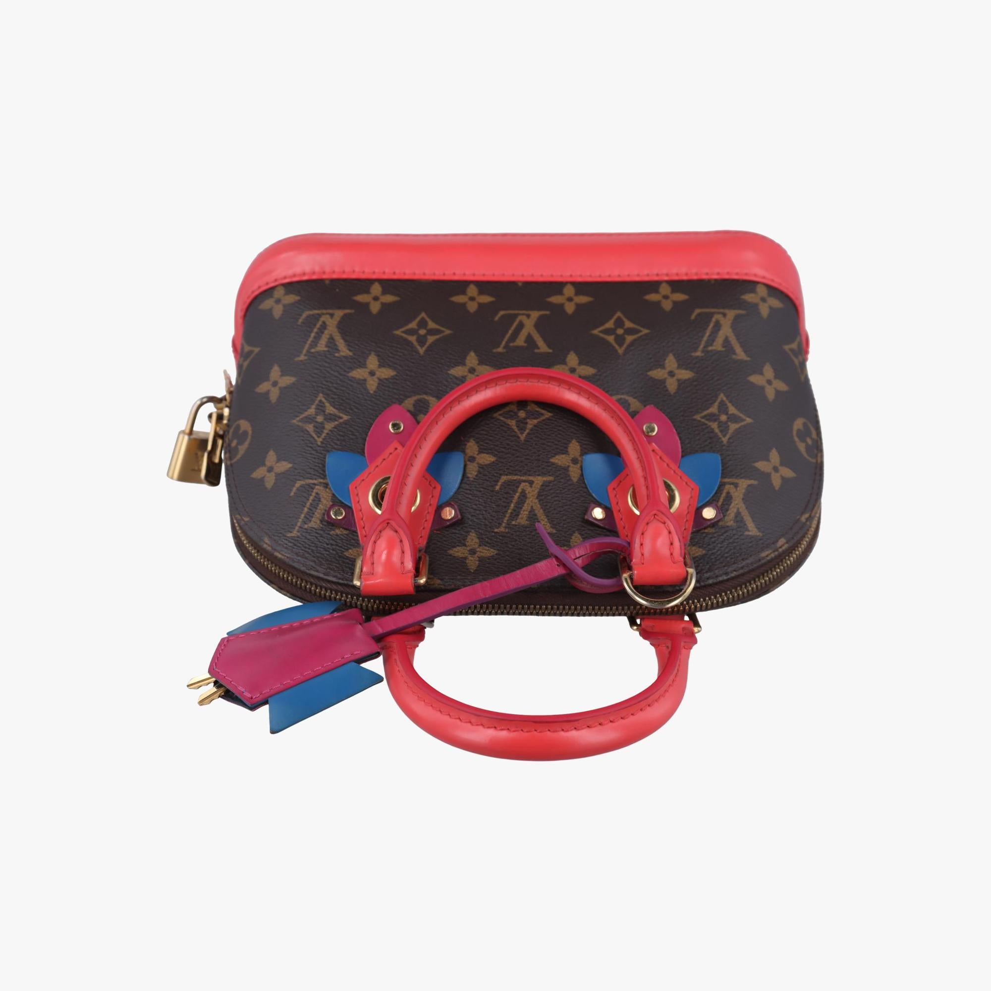 ルイヴィトン Louis Vuitton ショルダーバッグ レディース アルマBB　モノグラムトーテム フラミンゴ モノグラム/ブラウン系×レッド モノグラムキャンバス×カーフレザー M41659 SN4115