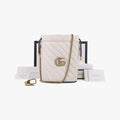 グッチ Gucci ショルダーバッグ レディース GGマーモント ホワイト レザー 573817.525040.