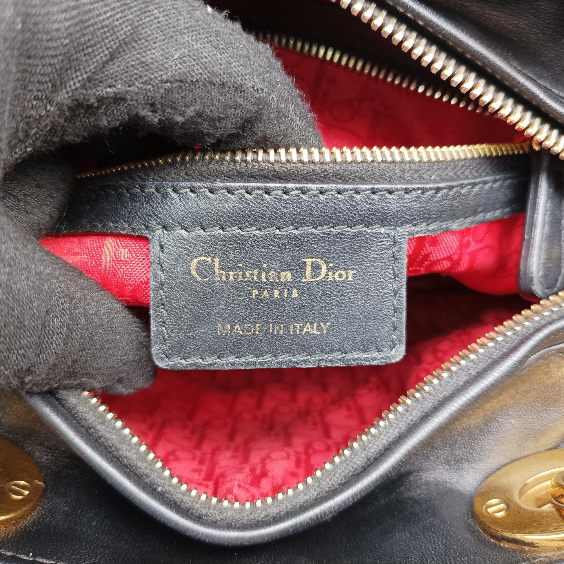 クリスチャンディオール Christian Dior ショルダーバッグ レディース レディディオール ブラック ラムスキン 08-MA-1120