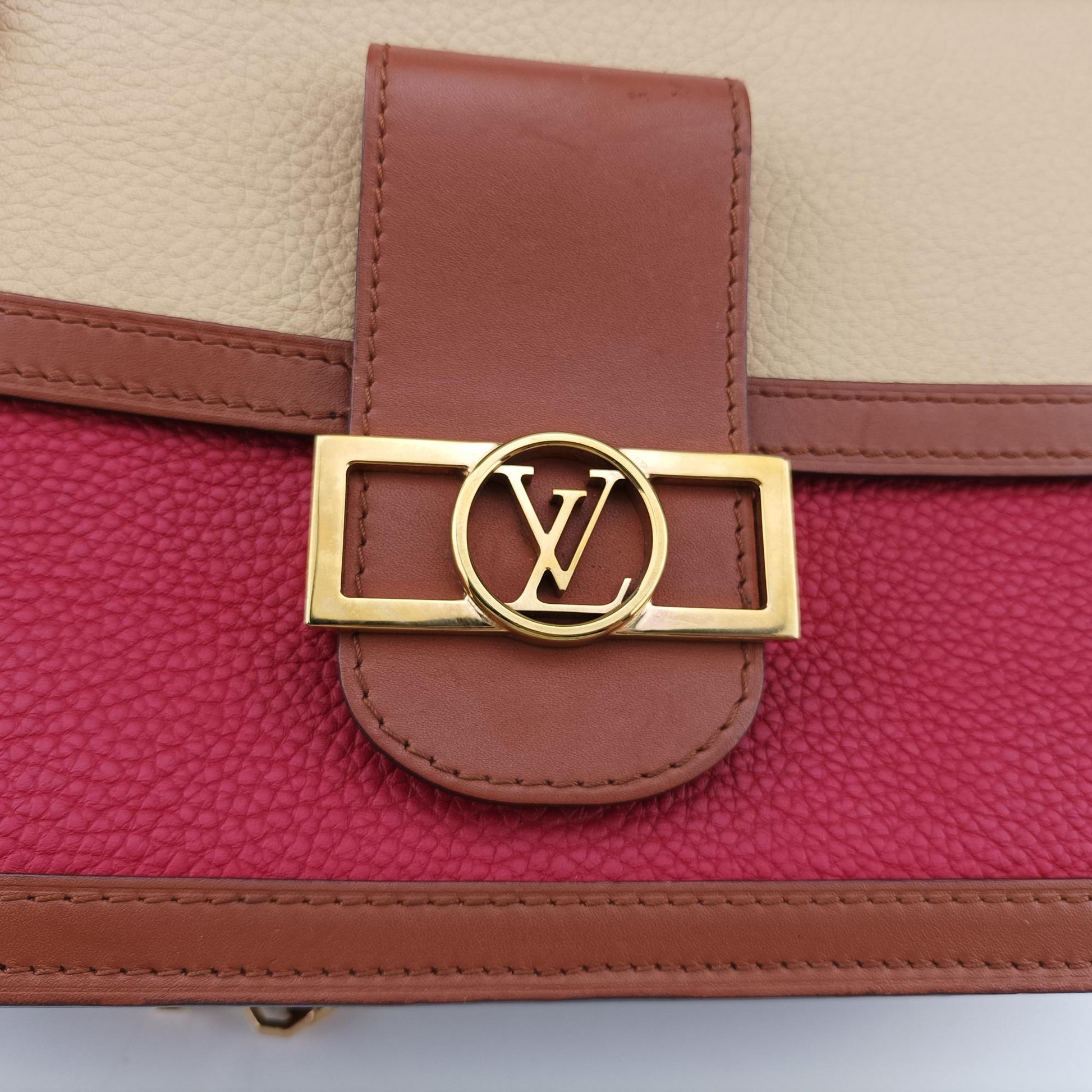 ルイヴィトン Louis Vuitton ショルダーバッグ レディース ドーフィーヌMM パナマスカーレット トリヨンレザー M53830 GI0119