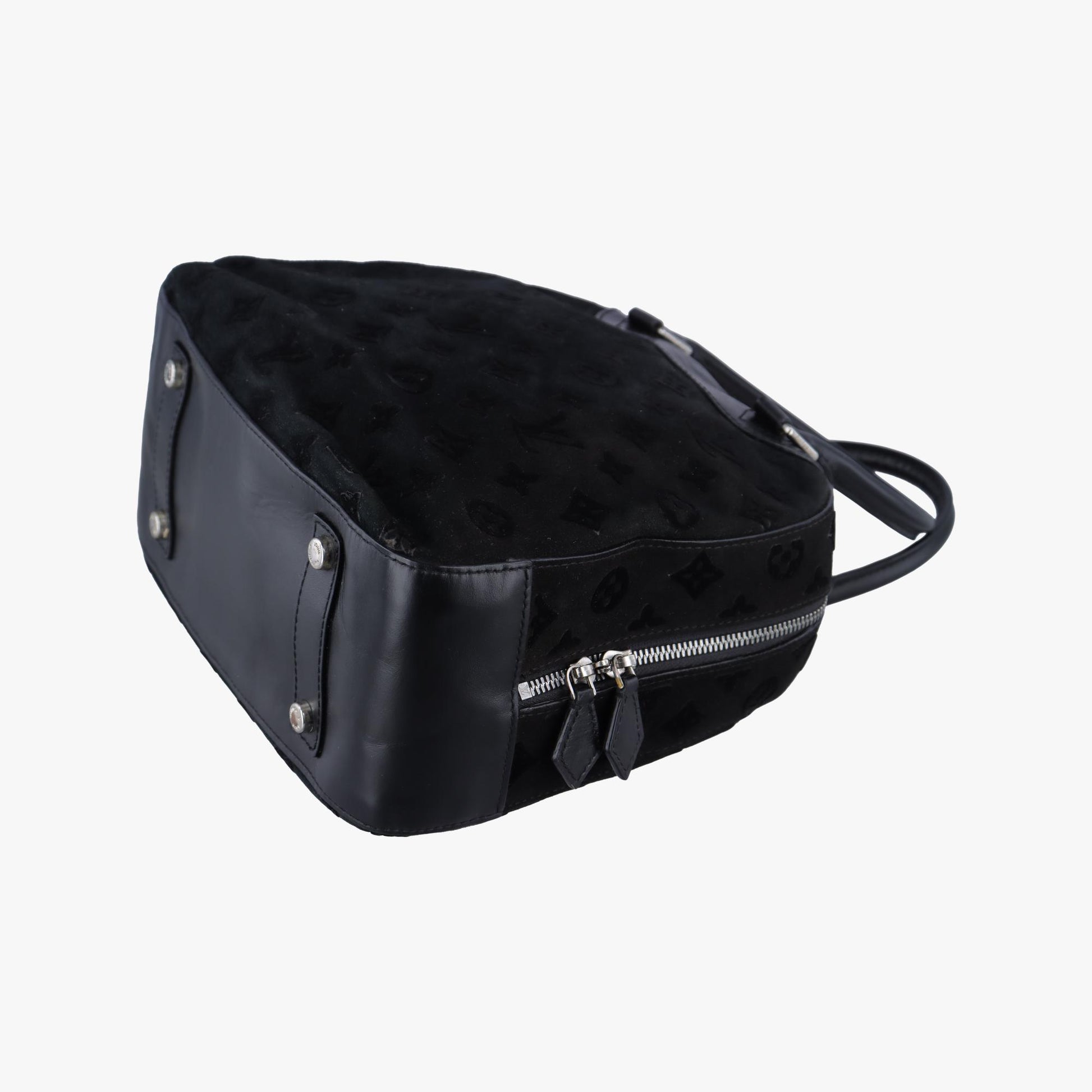 ルイヴィトン Louis Vuitton ハンドバッグ レディース ドーヴィル ブラック レザー×スエード  PL0133