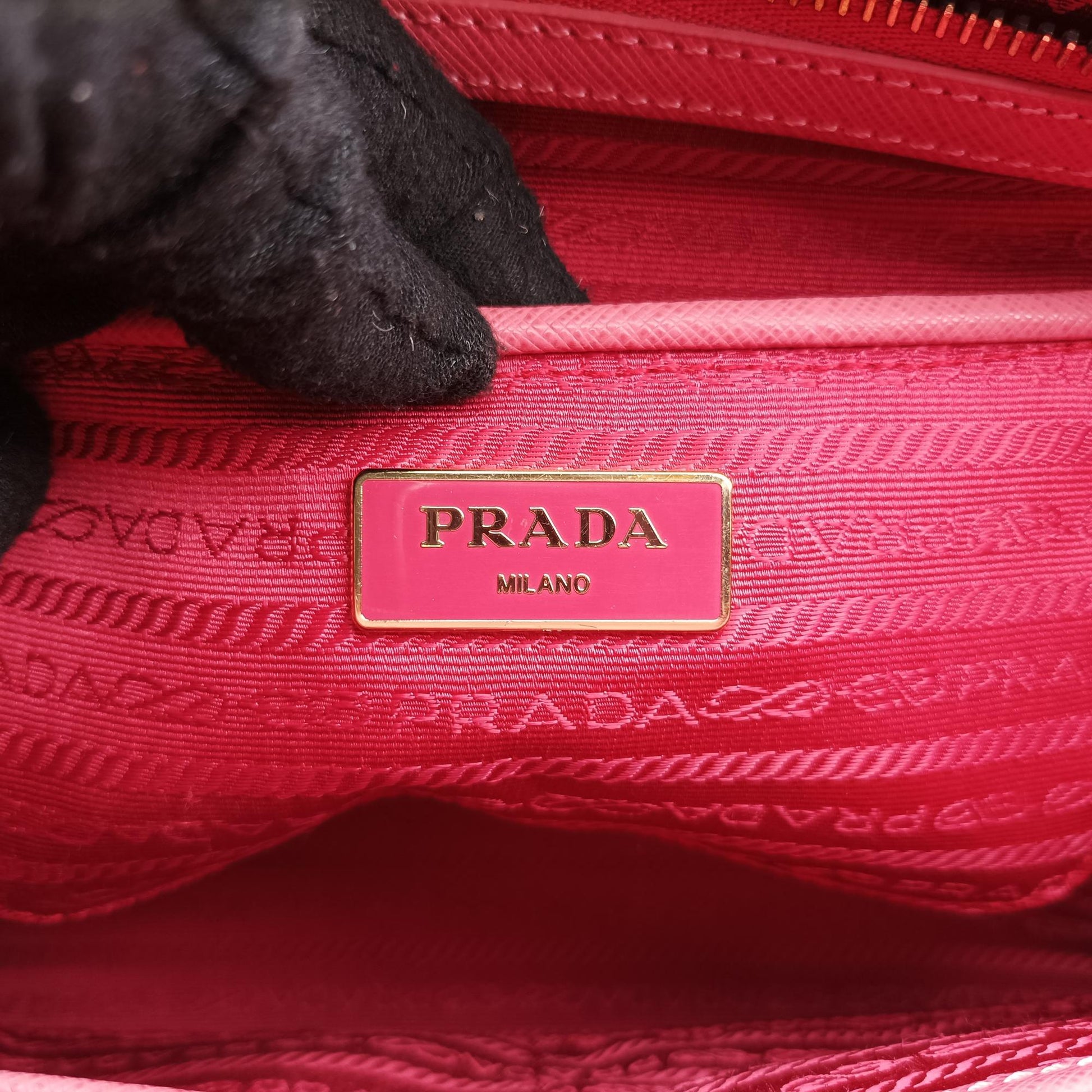 プラダ Prada ショルダーバッグ レディース ガレリア ローズ レッド サフィアーノ レザー BN2274 175