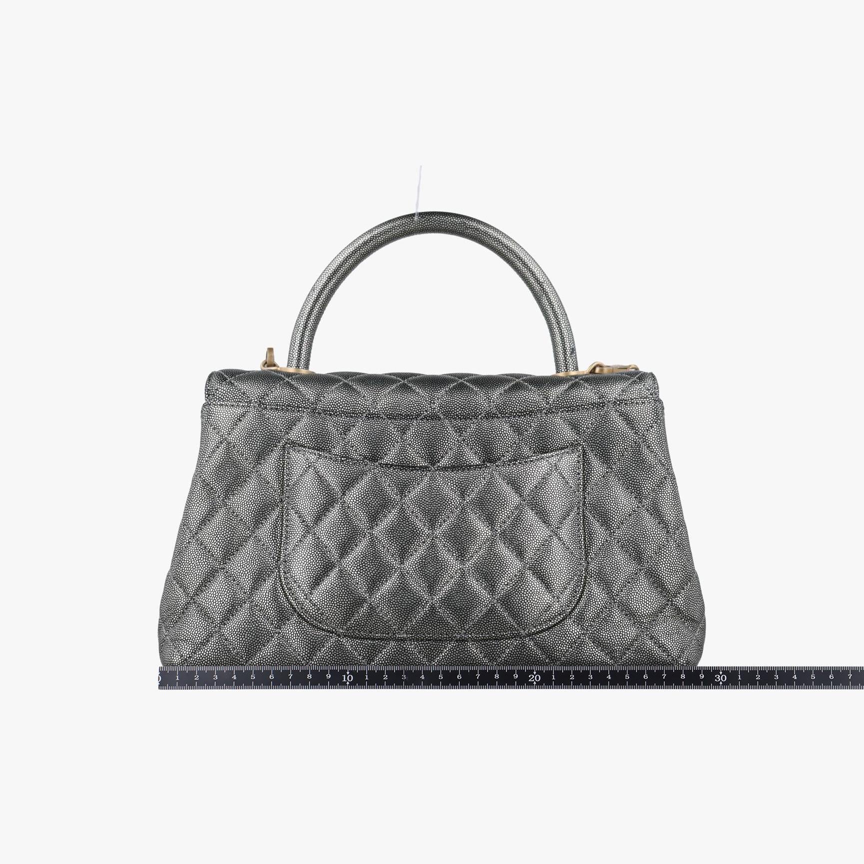 シャネル Chanel ショルダーバッグ レディース ココハンドル シルバー キャビアスキン A92991 28255588