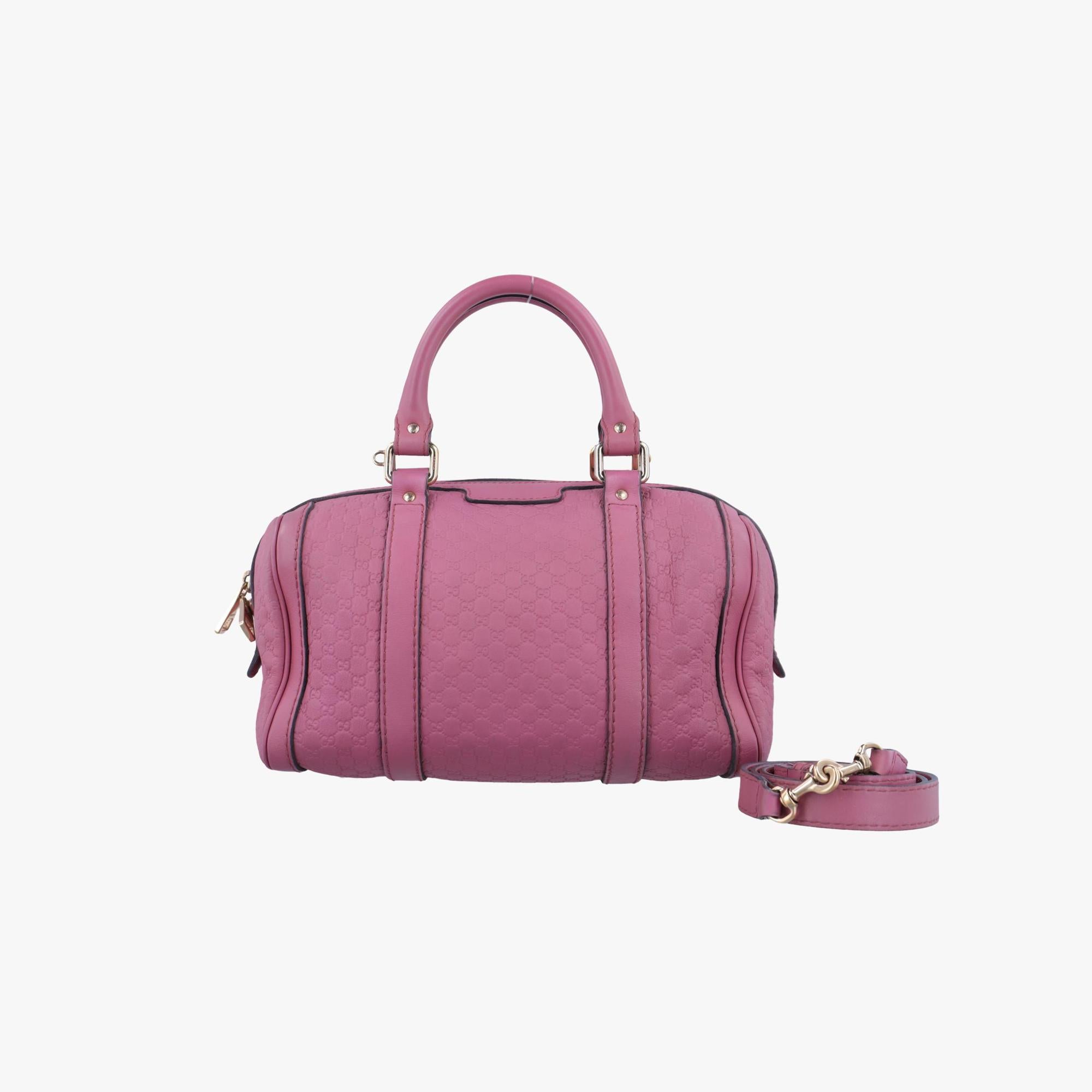 グッチ Gucci ボストンバッグ レディース マイクログッチシマ ピンク レザー 269876 B013421582