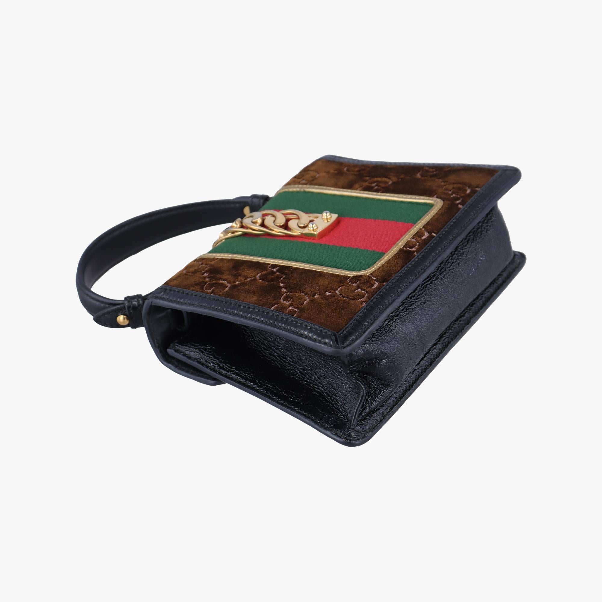 グッチ Gucci ショルダーバッグ レディース シルヴィ マルチカラー ベロア×レザー 470270 493075