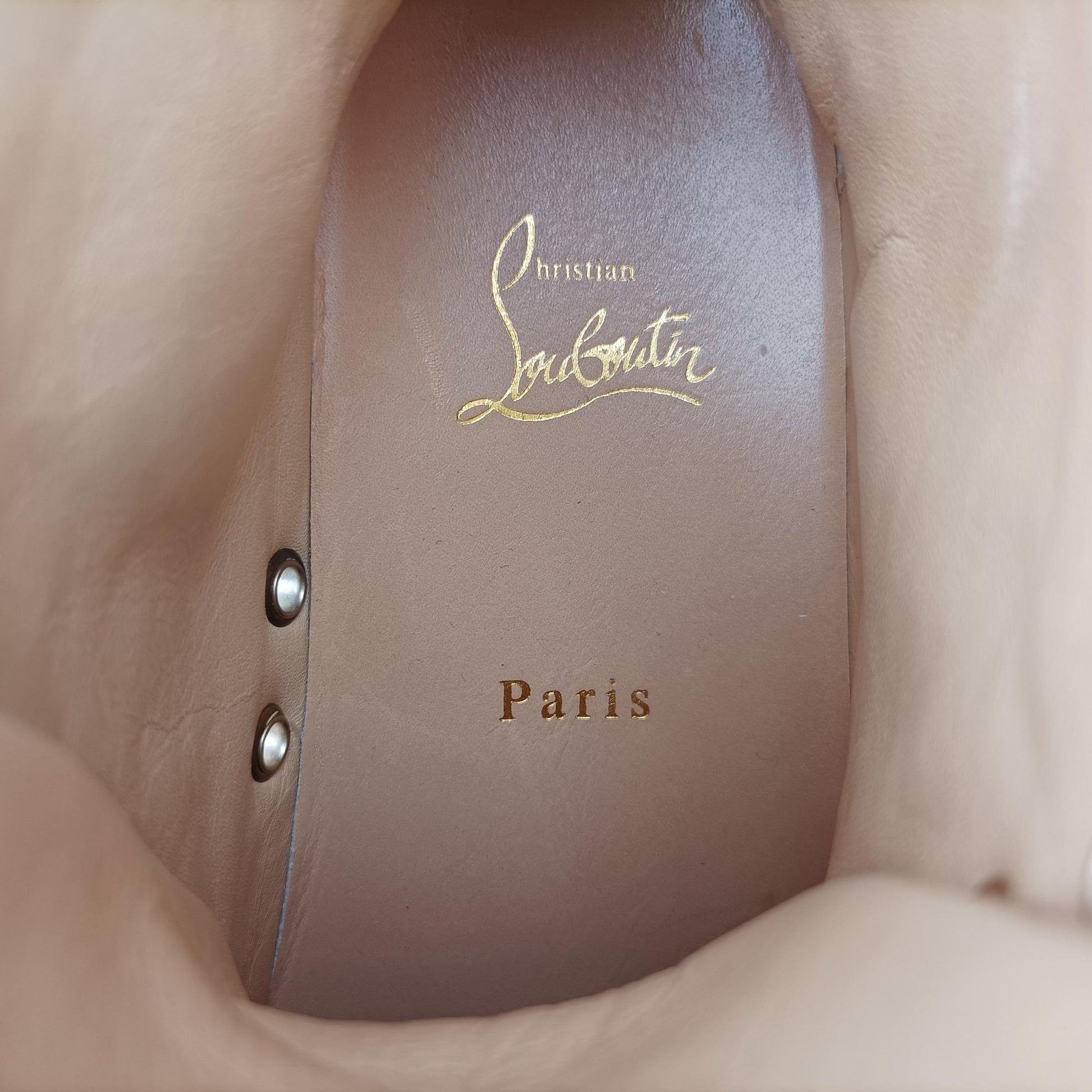 クリスチャンルブタン Christian Louboutin スニーカー レディース ルイ フラット スパイク ゴールド レザー