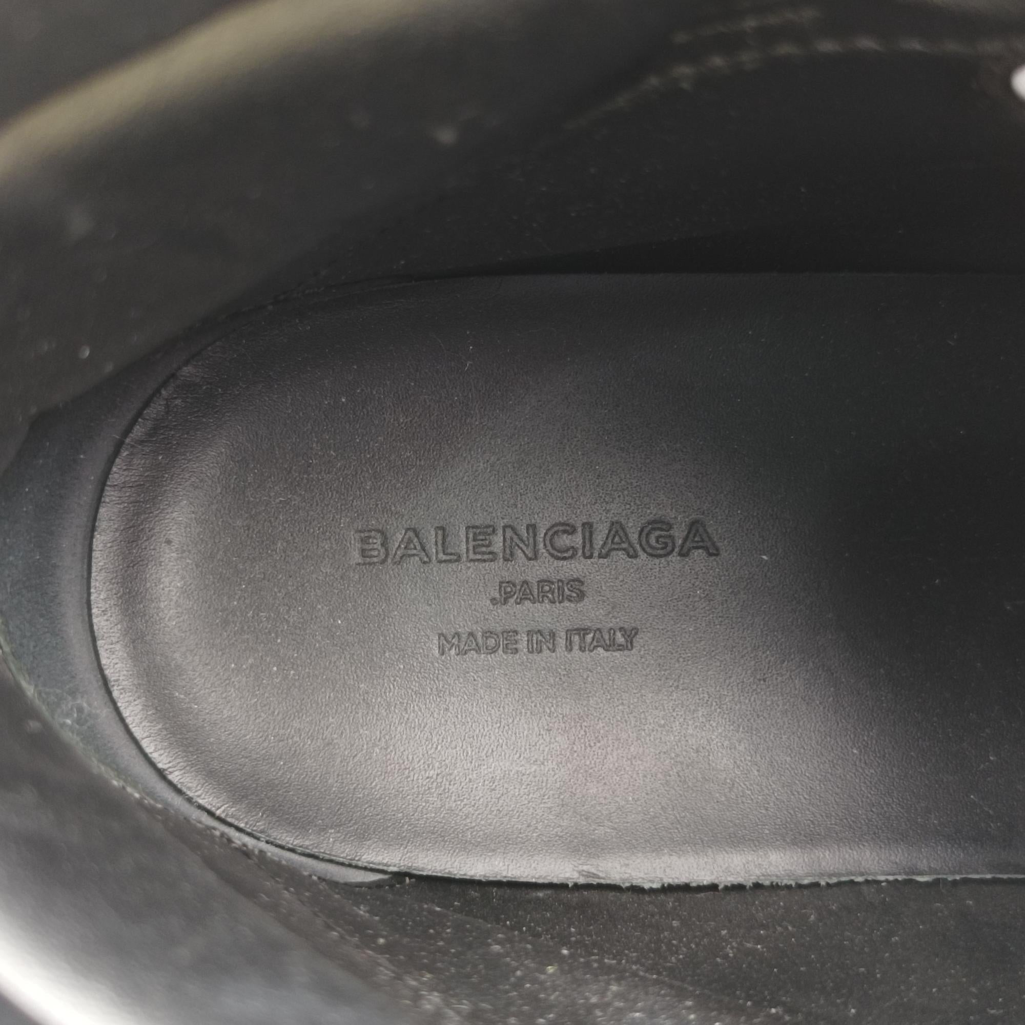 バレンシアガ Balenciaga スニーカー レディース マーブル スニーカー　 ホワイト×ブラック レザー 410942