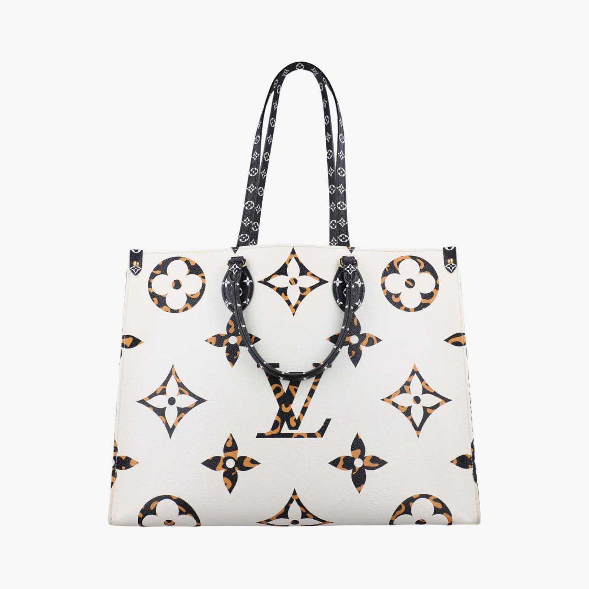 ルイヴィトン Louis Vuitton ショルダーバッグ レディース オンザゴーGM イヴォワール×ブラウン×マルチ モノグラム ジャイアント M44675 FL2179