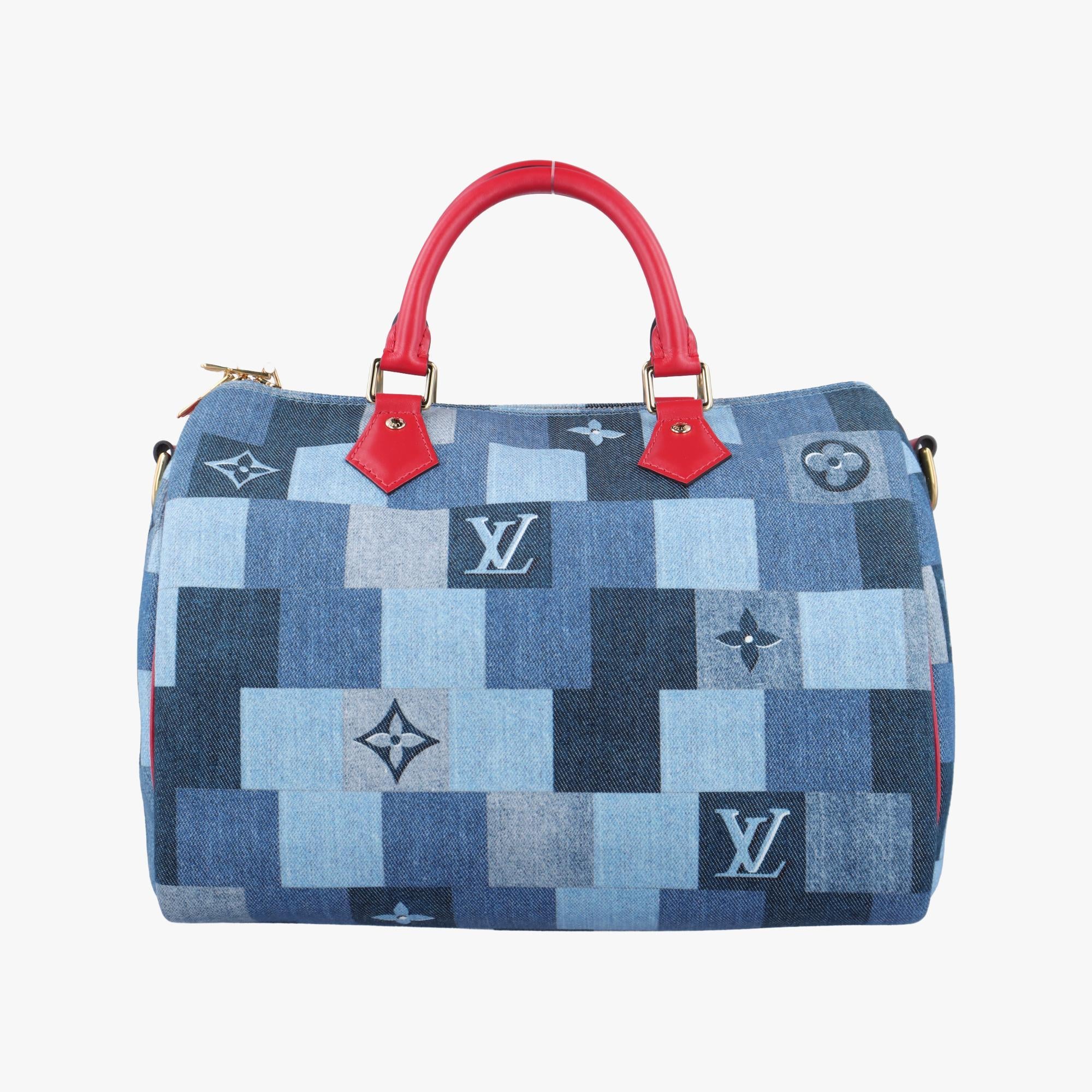 ルイヴィトン Louis Vuitton ボストンバッグ レディース スピーディ　バンドリエール　30 デニム×ルージュ デニムキャンバス M45041 MB4159