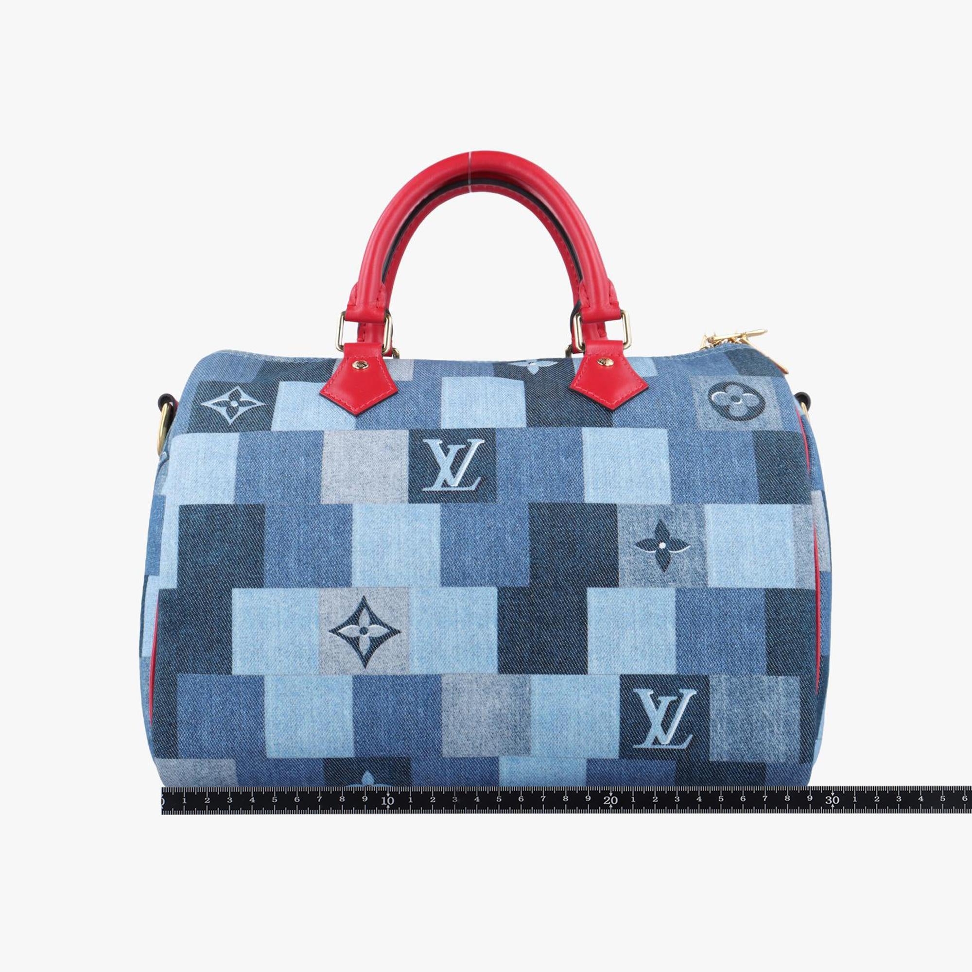 ルイヴィトン Louis Vuitton ボストンバッグ レディース スピーディ　バンドリエール　30 デニム×ルージュ デニムキャンバス M45041 MB4159