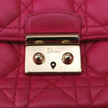 クリスチャンディオール Christian Dior ショルダーバッグ レディース ミス ディオール カナージュ ローズ レッド ラムスキン 02-LU-0143