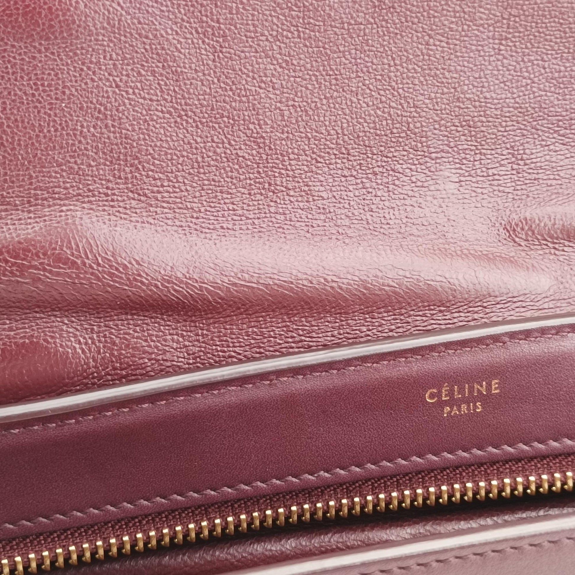 セリーヌ Celine ショルダーバッグ レディース トラペーズスモール レッド×ブラウン×ブラック レザー F-AT-0154 F-CU-0154