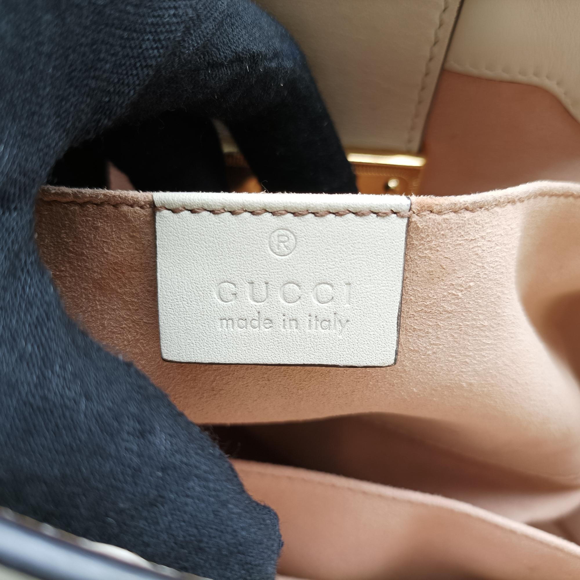 グッチ Gucci ショルダーバッグ レディース パドロック ベージュ×ホワイト PVCコーティングキャンバス×レザー 498156 I027676614