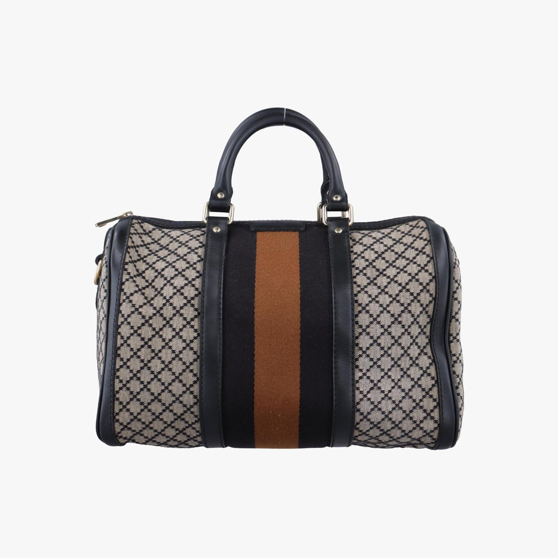 グッチ Gucci ボストンバッグ レディース シェリーライン ボストン ベージュ×ブラック×ブラウン キャンバス×レザー 247205 A9105968