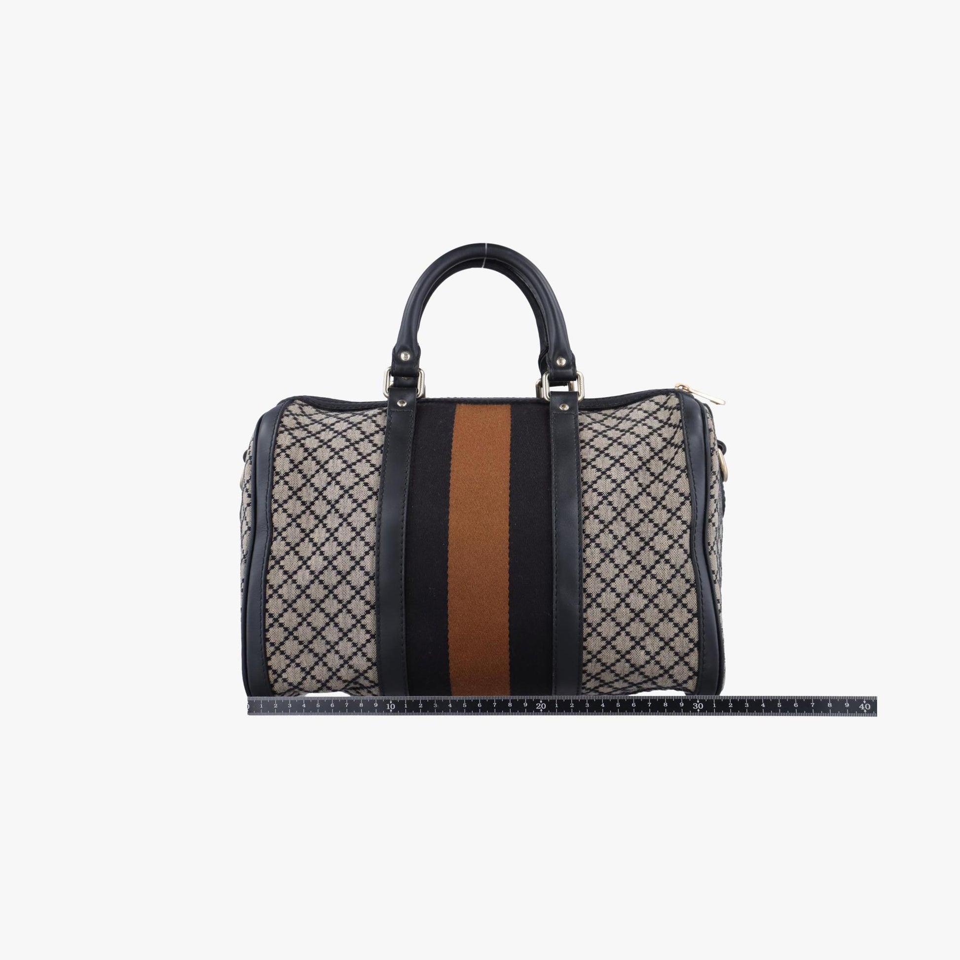 グッチ Gucci ボストンバッグ レディース シェリーライン ボストン ベージュ×ブラック×ブラウン キャンバス×レザー 247205 A9105968