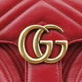 グッチ Gucci ショルダーバッグ レディース GGマーモント レッド レザー 446744 A020577872