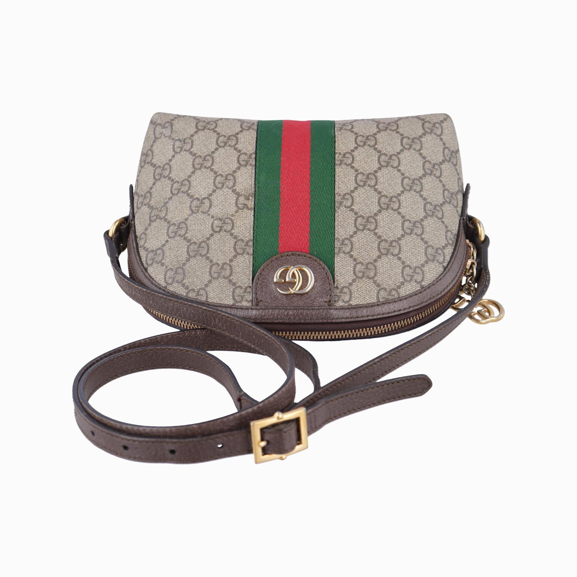 グッチ Gucci ショルダーバッグ レディース オフィディア ブラウン×レッド×グリーン PVCコーティングキャンバス×レザー 499621 D024591069