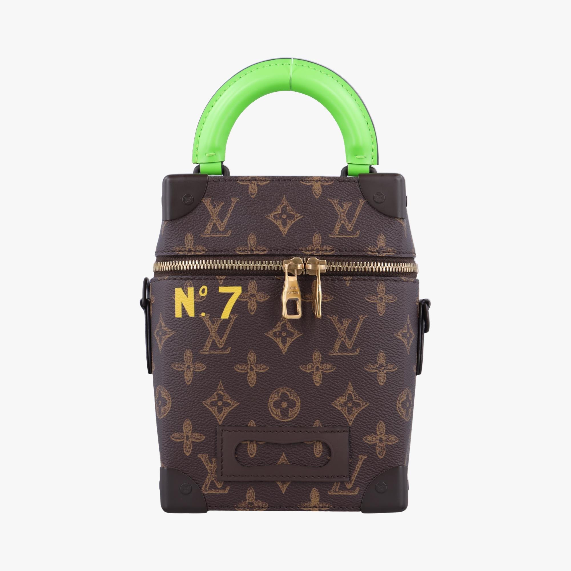 ルイヴィトン Louis Vuitton ショルダーバッグ レディース モノグラム(N°7) ヴェルティカル ボックス トランク 2022SS モノグラム/ブラウン系×グリーン モノグラムキャンバス×カーフレザー M59664 ICチップ