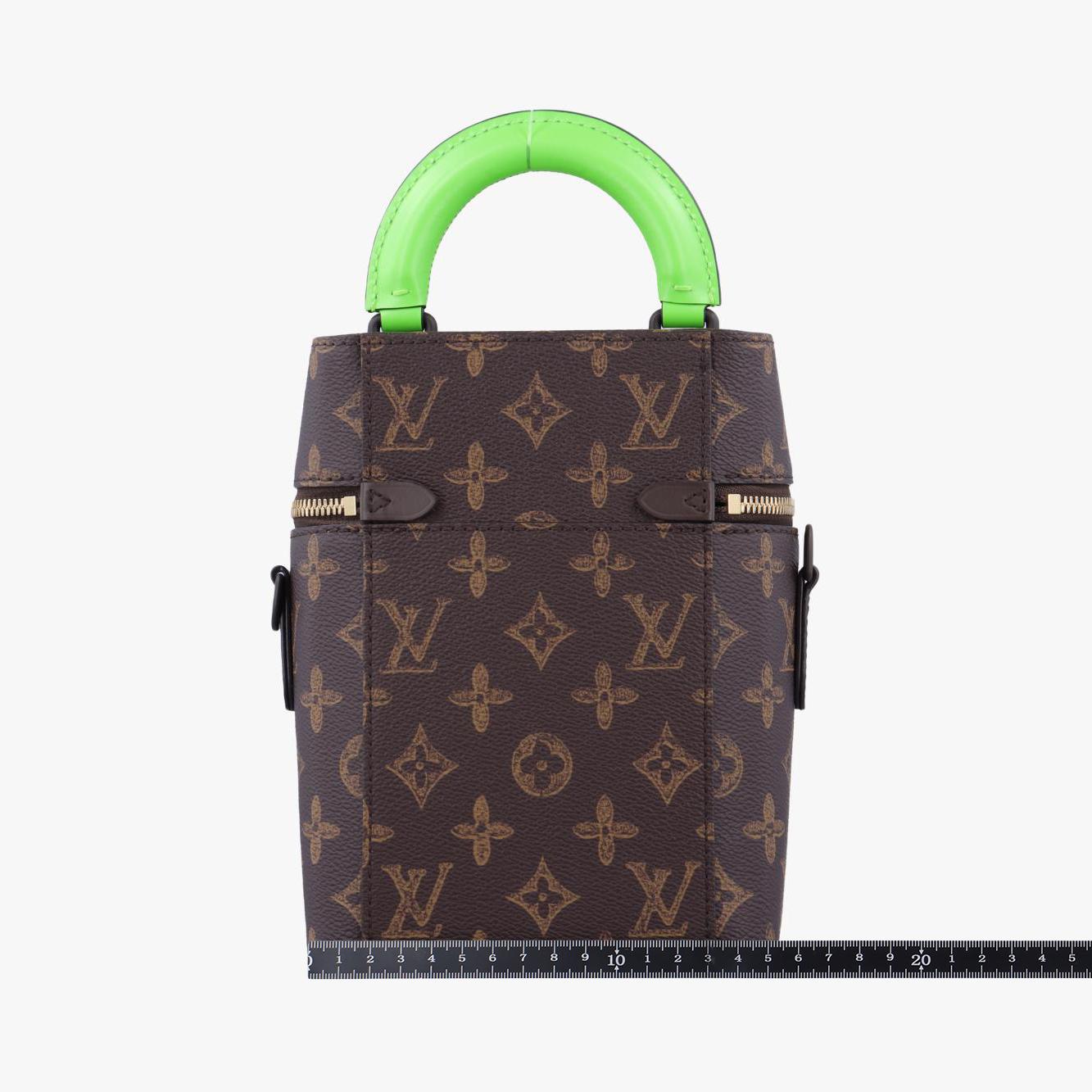 ルイヴィトン Louis Vuitton ショルダーバッグ レディース モノグラム(N°7) ヴェルティカル ボックス トランク 2022SS モノグラム/ブラウン系×グリーン モノグラムキャンバス×カーフレザー M59664 ICチップ