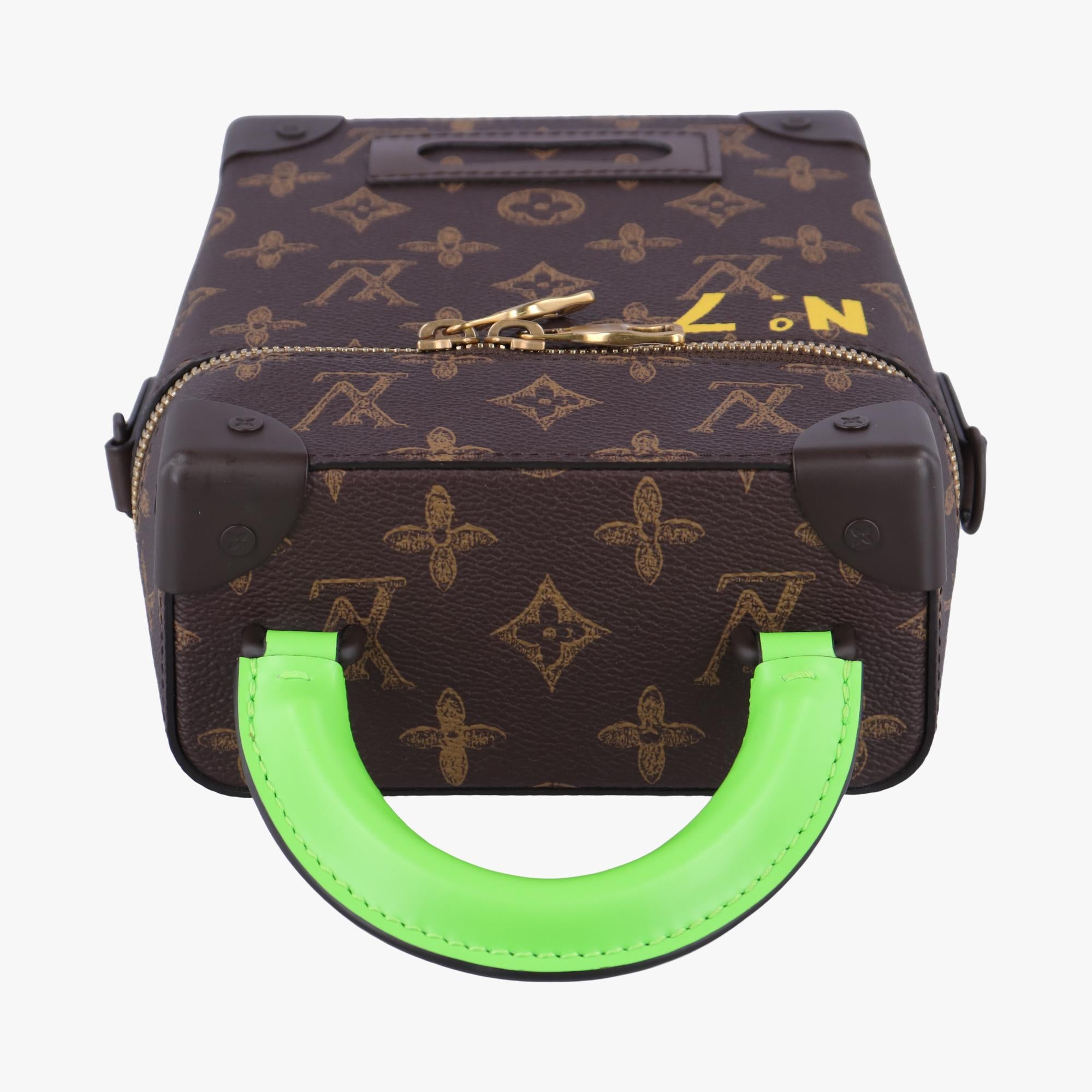 ルイヴィトン Louis Vuitton ショルダーバッグ レディース モノグラム(N°7) ヴェルティカル ボックス トランク 2022SS モノグラム/ブラウン系×グリーン モノグラムキャンバス×カーフレザー M59664 ICチップ