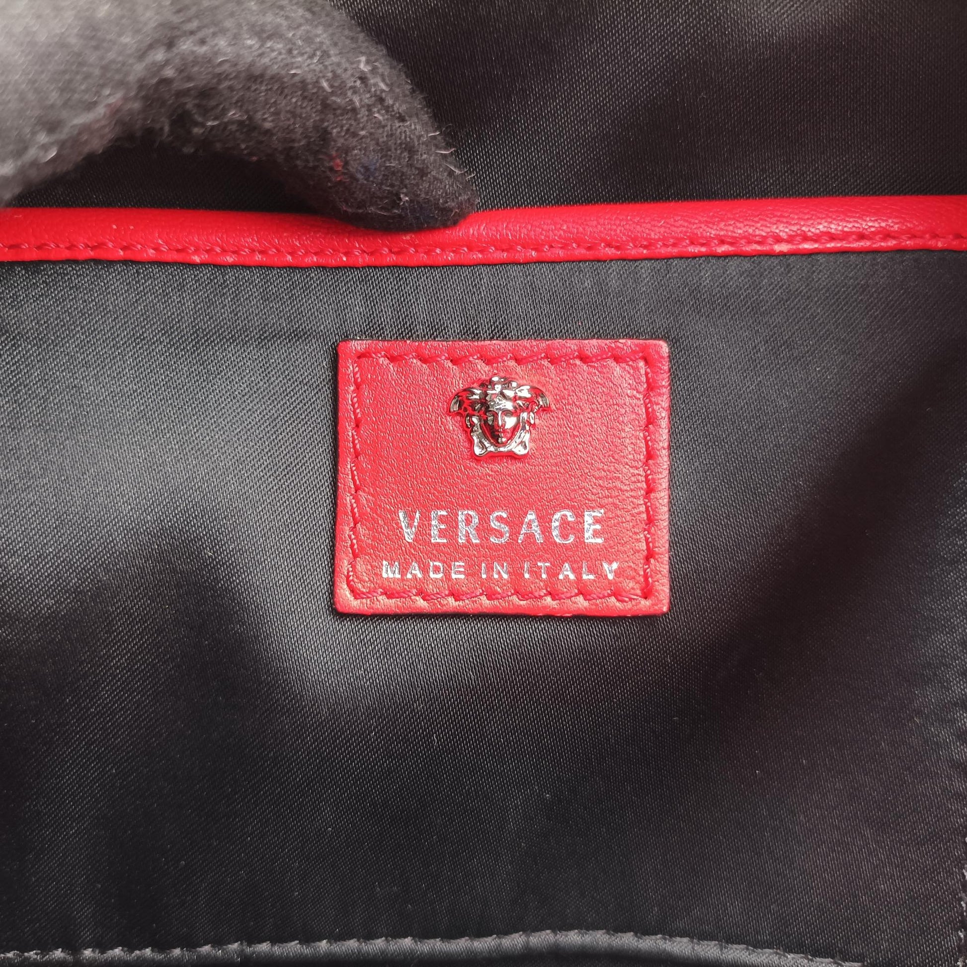 ヴェルサーチェ(ヴェルサーチ) VERSACE リュック/バックパック レディース メデューサ レッド×ブルー レザー CLG 694 541 907 493