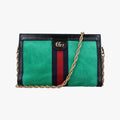 グッチ Gucci ショルダーバッグ レディース オフィディア グリーン×ブラック×レッド レザー×スエード×キャンバス 503877 F023555808