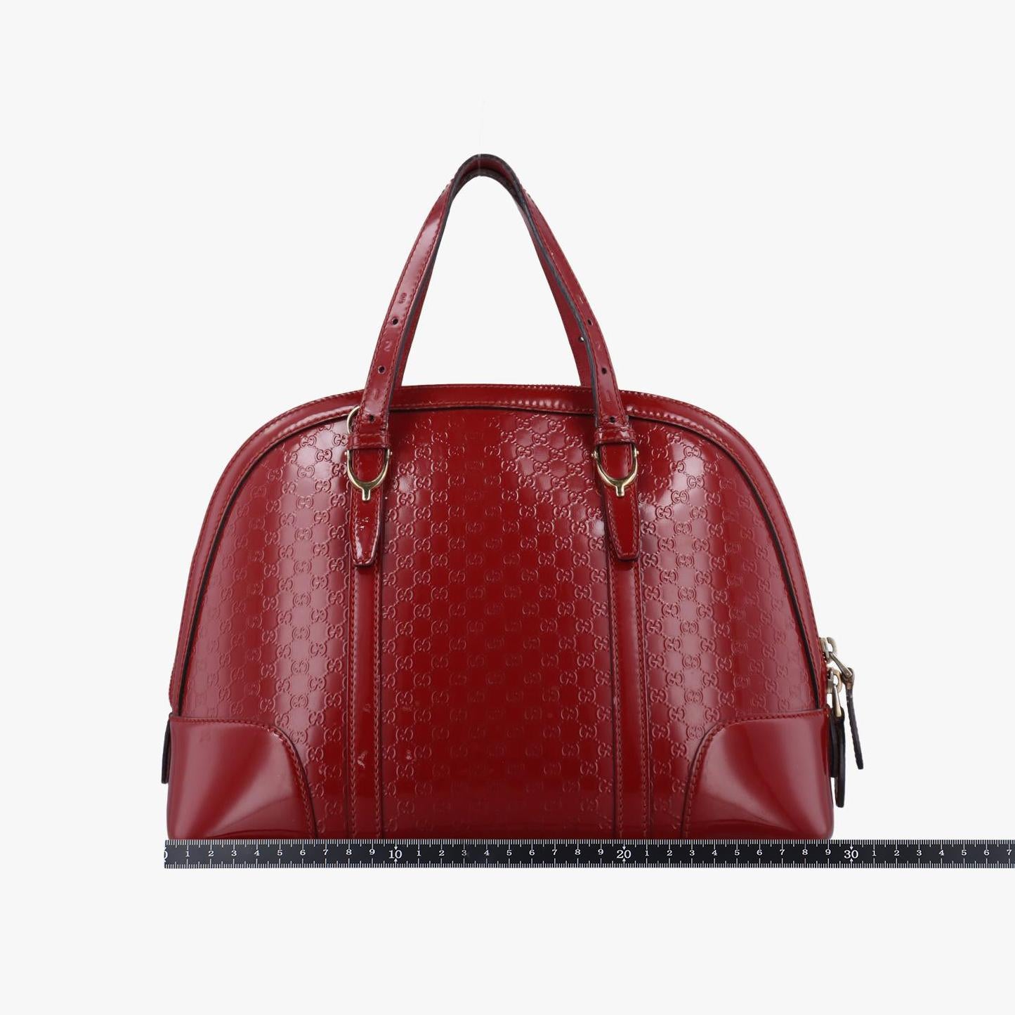 グッチ Gucci ショルダーバッグ レディース マイクログッチシマ レッド パテント 309617 F014361989