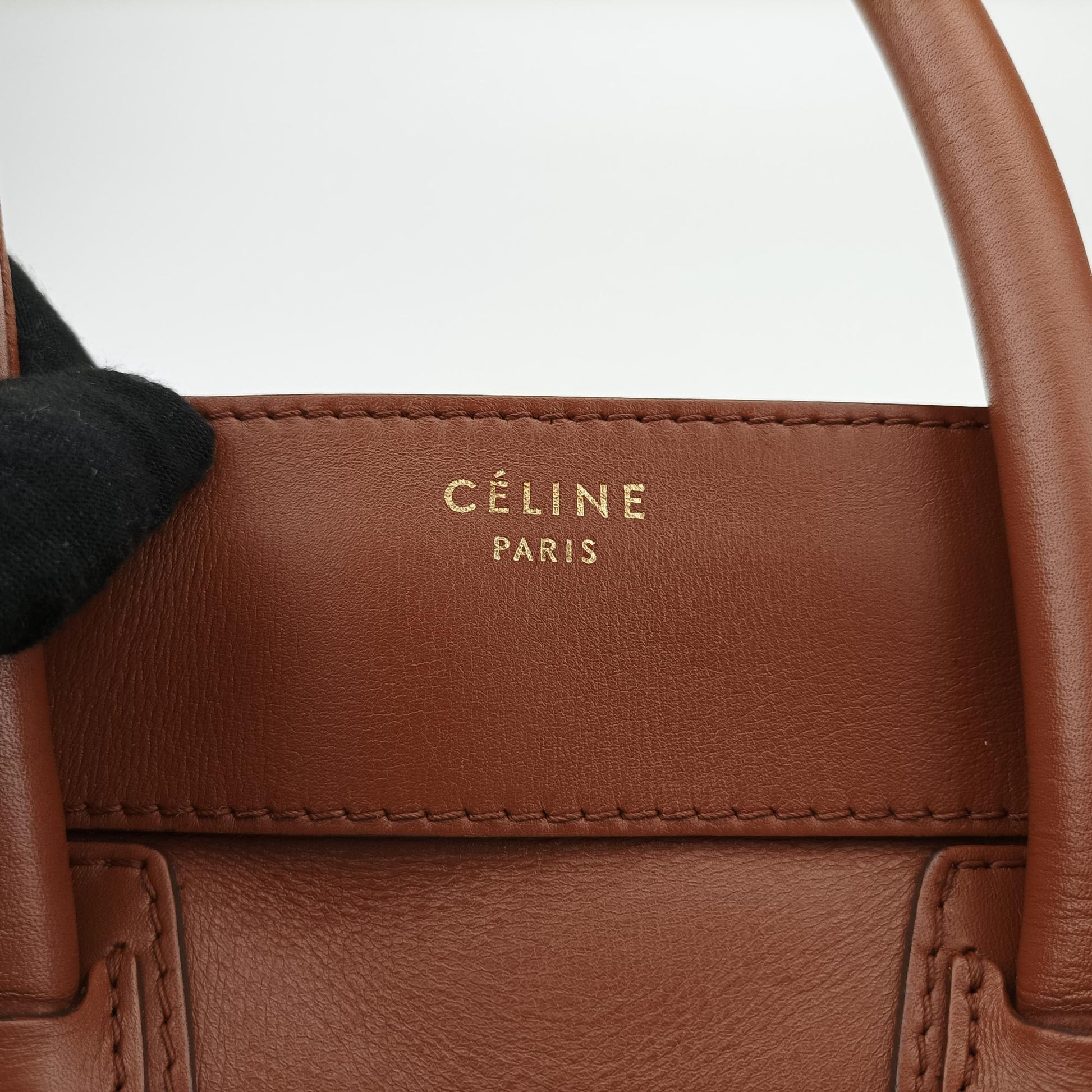 セリーヌ Celine ハンドバッグ レディース ラゲージミニショッパー ブラウン レザー S-AT-0112 S-MM-0122