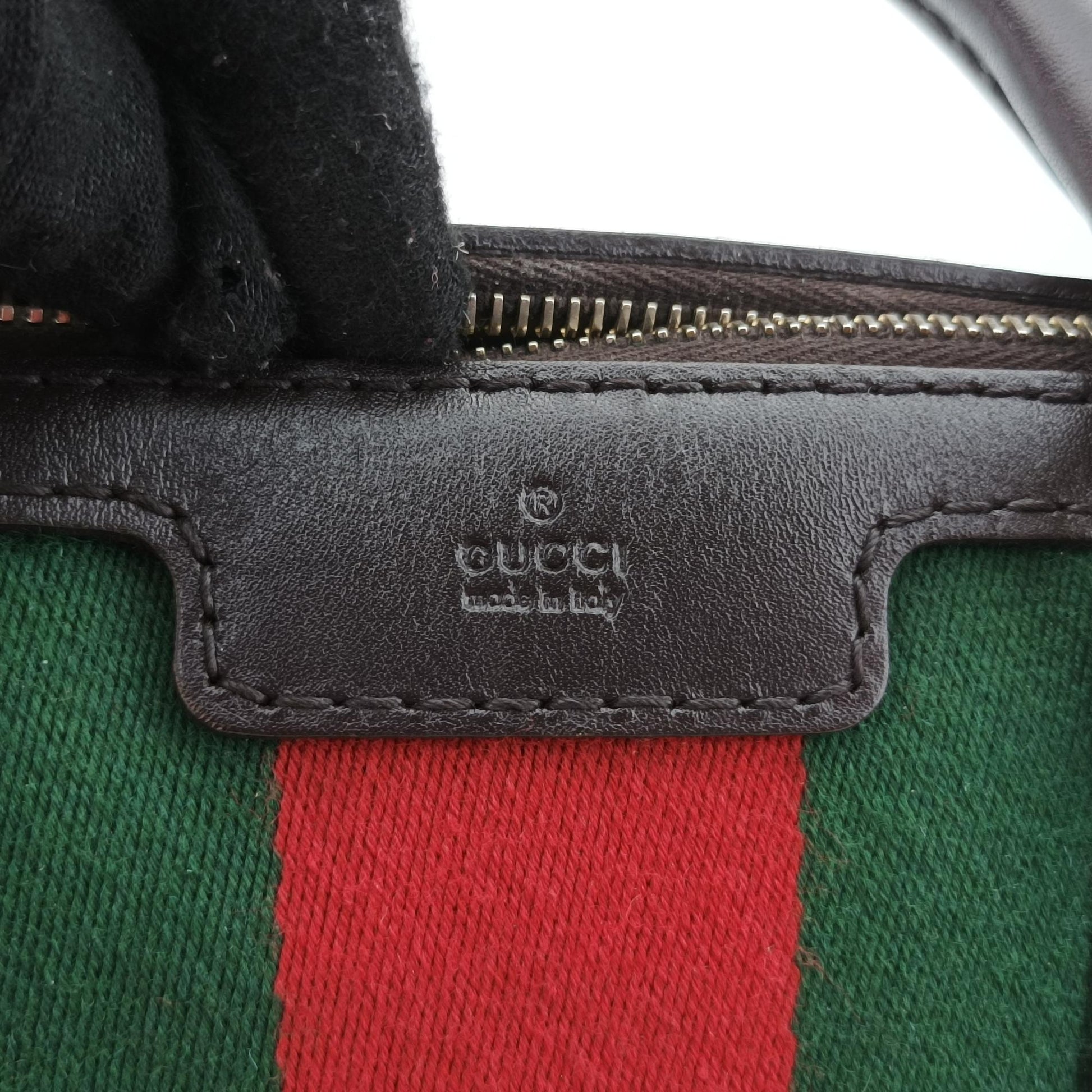 グッチ Gucci ボストンバッグ レディース シェリーライン ボストン ベージュ×グリーン×レッド キャンバス 247205 I013135697