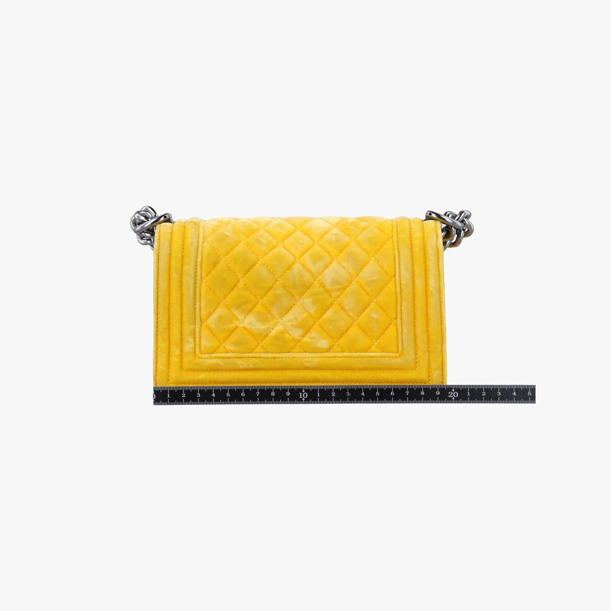 シャネル Chanel ショルダーバッグ レディース ボーイシャネル イエロー ベロア A67085 21510488