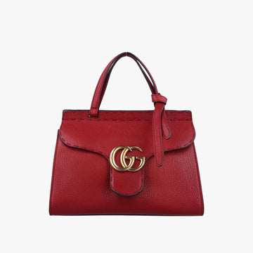 グッチ Gucci ショルダーバッグ レディース GGマーモント レッド レザー 442622