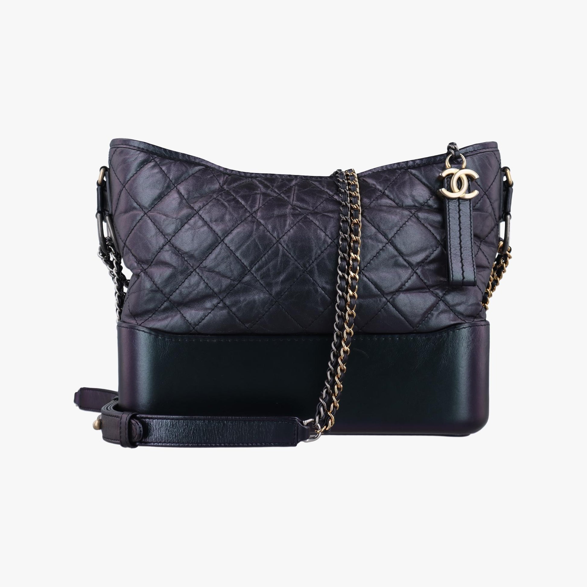 シャネル Chanel ショルダーバッグ レディース ガブリエルドゥシャネル ブラック系 シャイニーレザー A93824 27861127