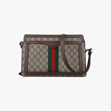 グッチ Gucci ショルダーバッグ レディース オフィディア ベージュ×ブラウン PVCコーティングキャンバス×レザー 523354 I025051949