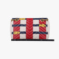 グッチ Gucci ショルダーバッグ レディース GGマーモント ホワイト×レッド×ネイビー レザー 443497 H021703082