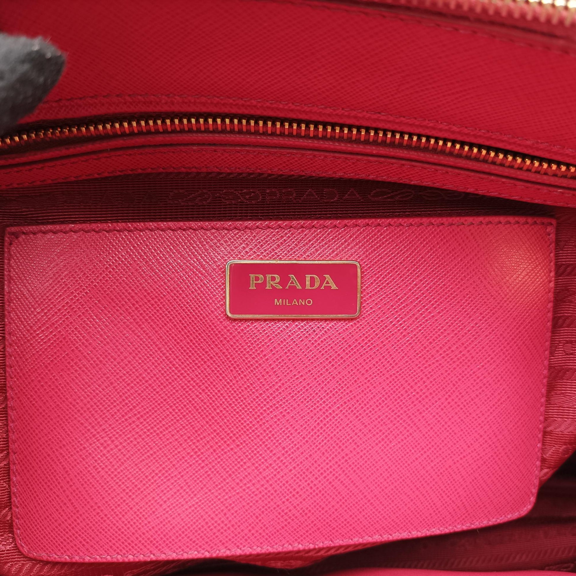 プラダ Prada ショルダーバッグ レディース ガレリア ローズ レッド サフィアーノレザー BN2274 14/G