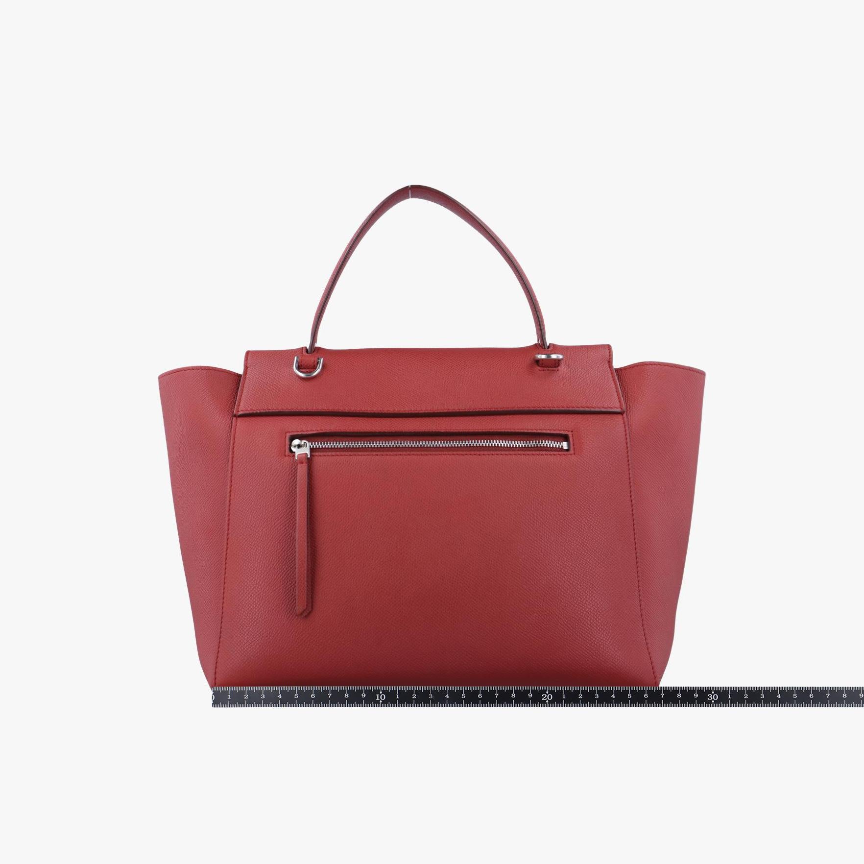 セリーヌ Celine ショルダーバッグ レディース ベルト ミニ レッド レザー F-MP-2126