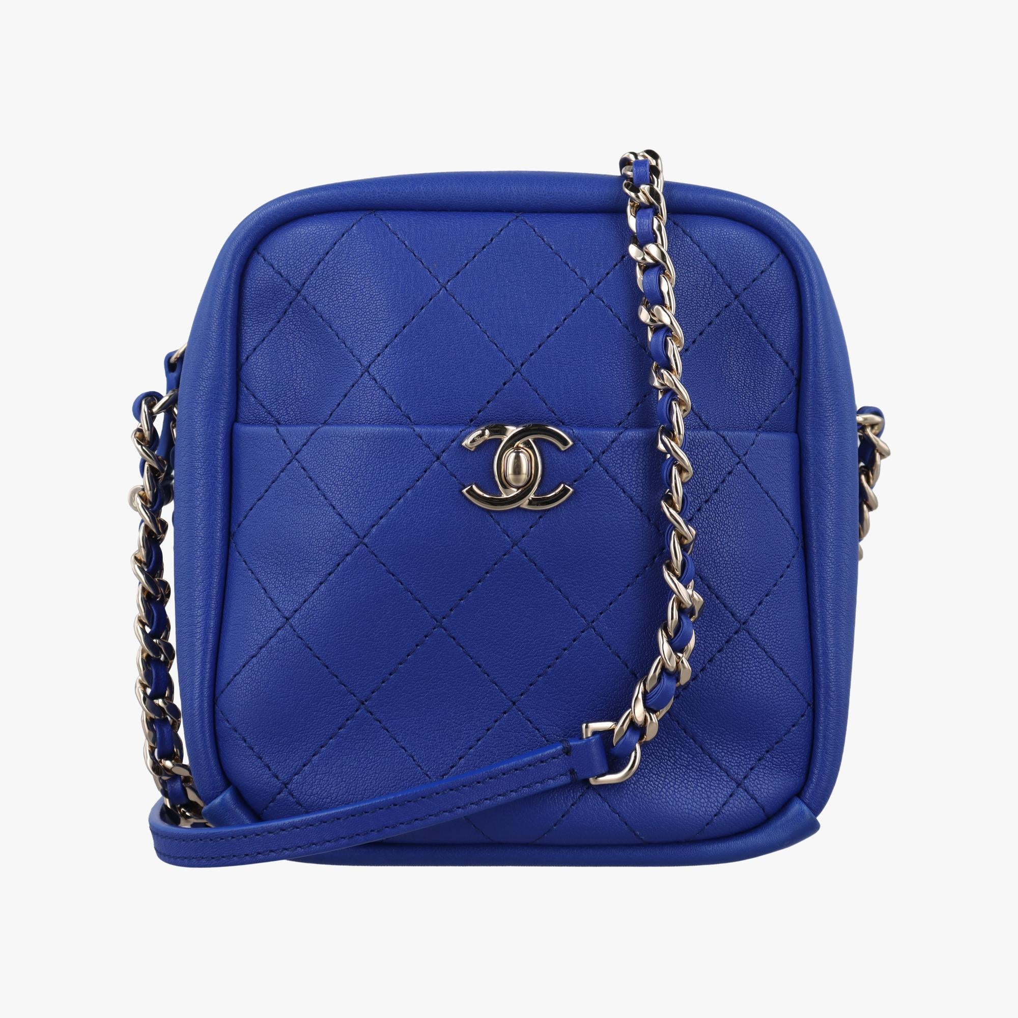 シャネル Chanel ショルダーバッグ レディース ココマーク ブルー ラムスキン AS0139 26810508