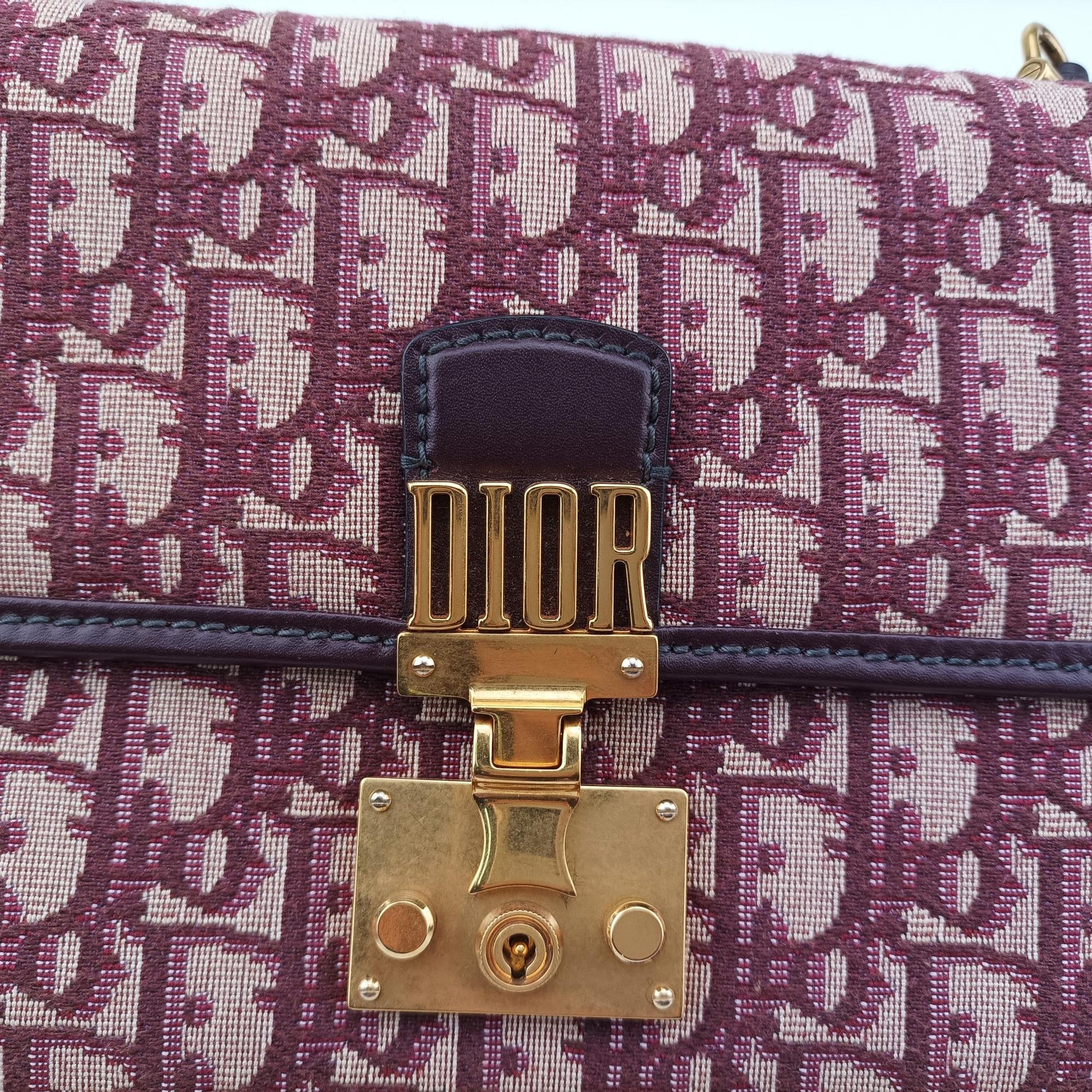 クリスチャンディオール Christian Dior ショルダーバッグ レディース ディオラディクト ワインレッド ファブリック 09-BO-1128