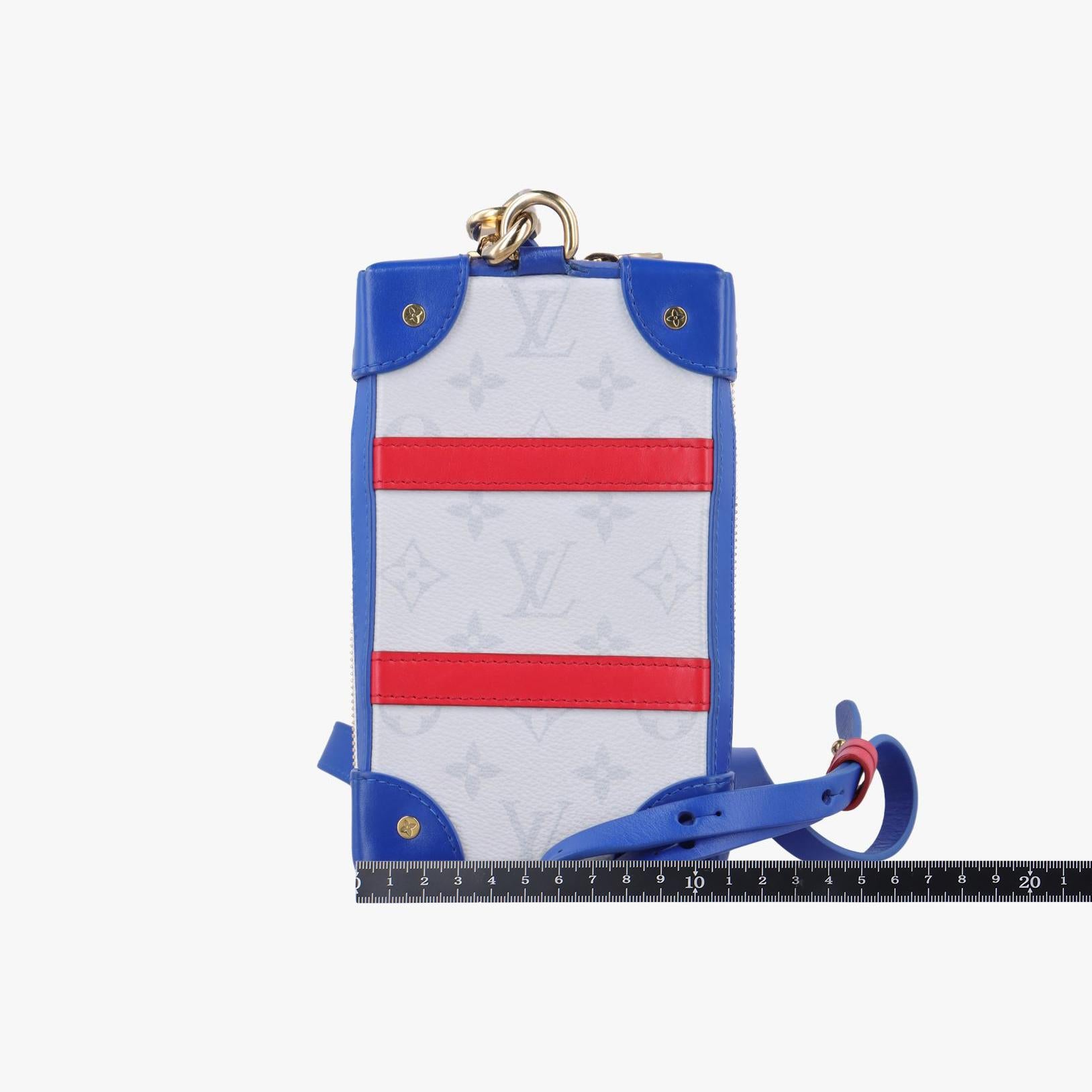 ルイヴィトン Louis Vuitton ショルダーバッグ レディース LV x NBA ソフトトランク　フォーンボックス アンタークティカ×レッド×ホワイト モノグラム キャンバス M80101 TJ4250