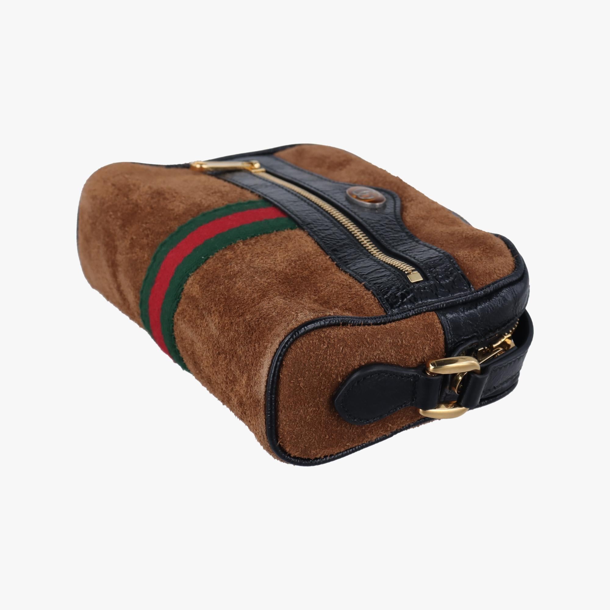 グッチ Gucci ショルダーバッグ レディース オフィディア ブラウン×ブラック×マルチカラー スエード×レザー×キャンバス 573321