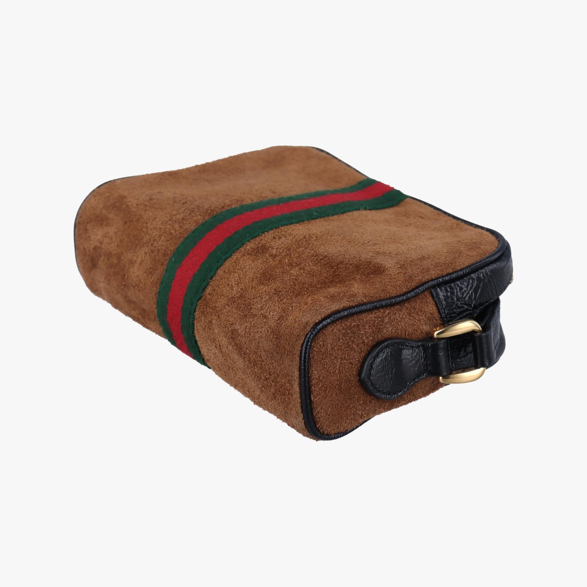 グッチ Gucci ショルダーバッグ レディース オフィディア ブラウン×ブラック×マルチカラー スエード×レザー×キャンバス 573321