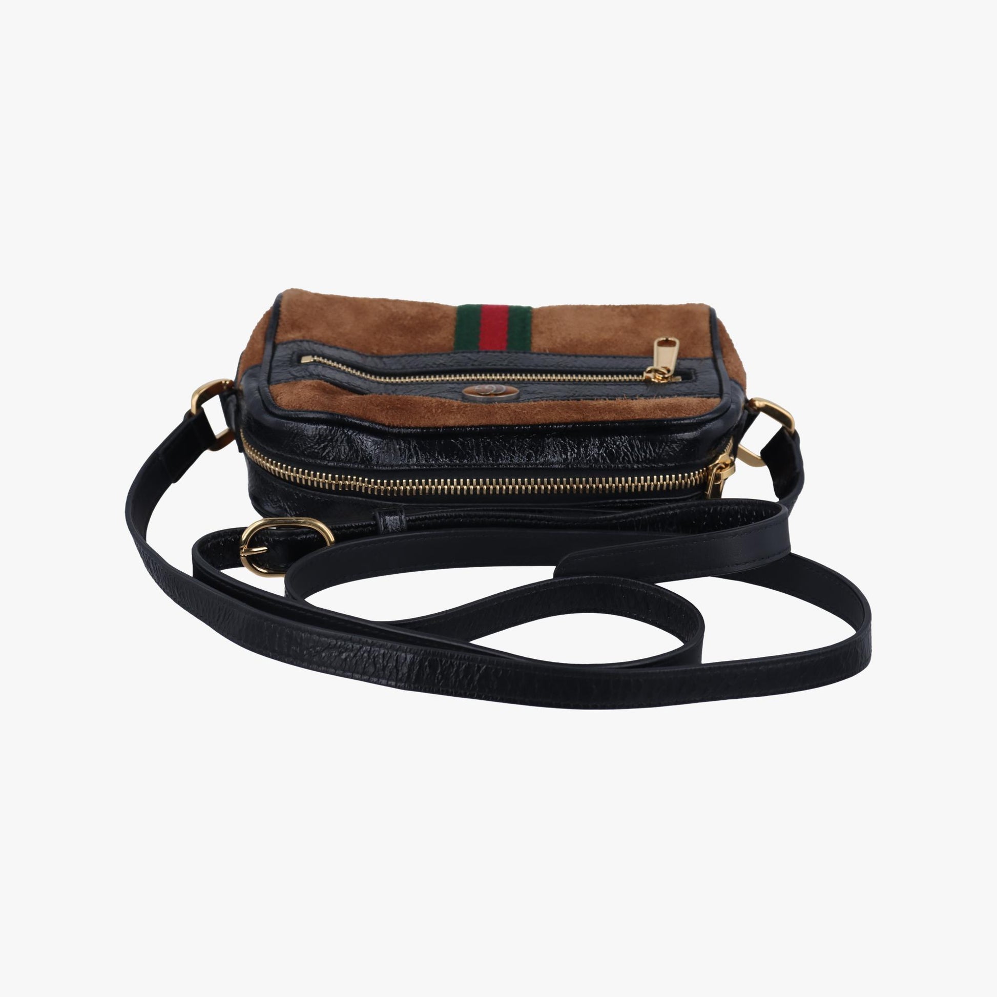 グッチ Gucci ショルダーバッグ レディース オフィディア ブラウン×ブラック×マルチカラー スエード×レザー×キャンバス 573321